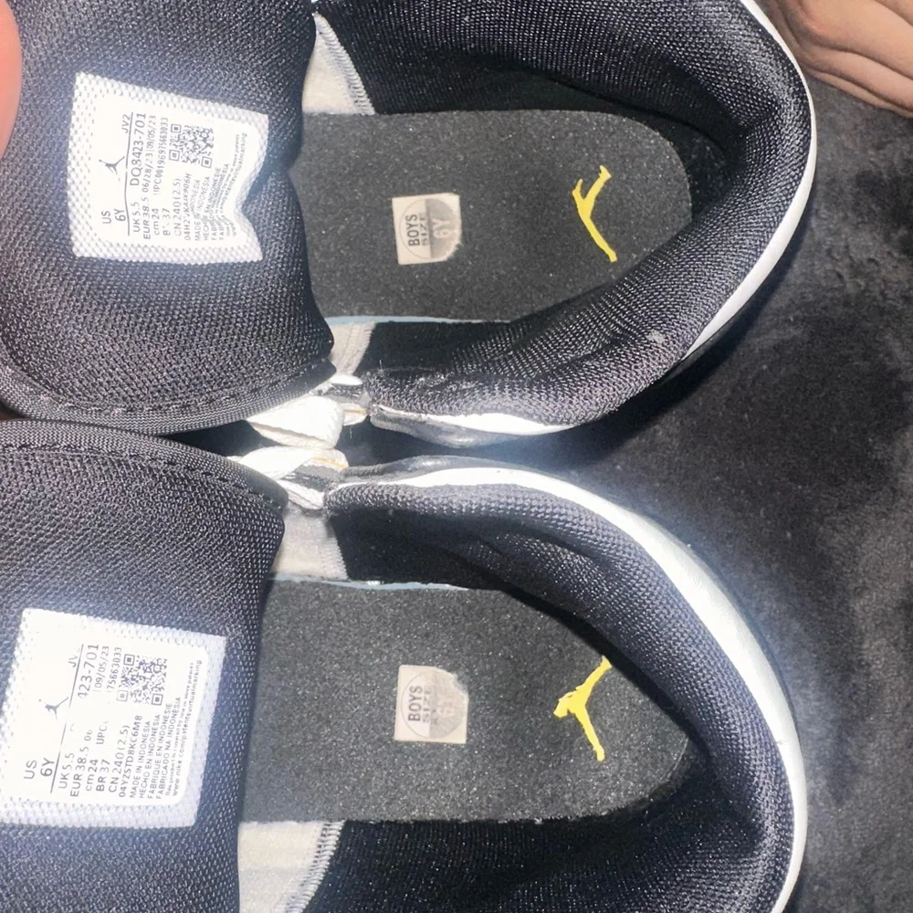 Jordan Kids' Sneakers in Black,‎ White, and Yellow